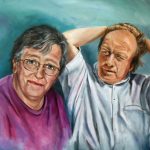 Portret echtpaar, olieverf op doek