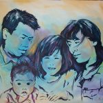 Chinees familieportret, acryl op doek